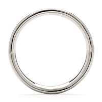 Flat Topped Comfort Fit Wedding Ring 3mm in 14K White Gold