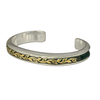 Flores Cuff Bracelet in Two Tone