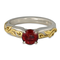 Flores Solitaire Engagement Ring in Ruby