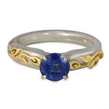 Flores Solitaire Engagement Ring in Sapphire