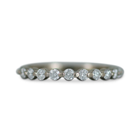 Half Eternity Ring with Diamonds in 14K Yellow Gold