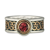 Heart Link Ring in 18K Rose Gold & Sterling Silver