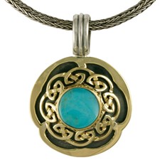 Helios Wave Pendant  in Turquoise