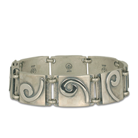 Industrial Swirl Bracelet in Sterling Silver