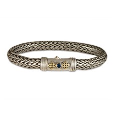 Jessica Bracelet in 14K Yellow Gold Design w Sterling Silver Base