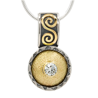 Keltie Diamond Pendant in Two Tone