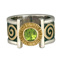 Keltie Open Ring in Peridot