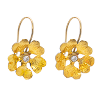 Kukka Earrings in Two Tone