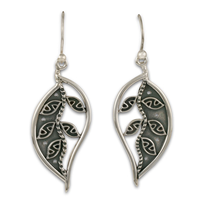 Leaf Earrings in Sterling Silver