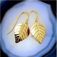 Leaflet Earrings in 14K Gold in 14K Yellow Gold