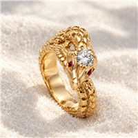 Leah s Serpent Ring in 18K Yellow Gold