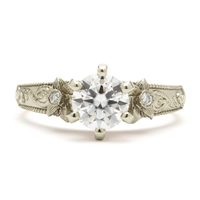 Lily Ring in 18K White Gold