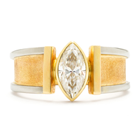 Marquis Mesa Ring in Two Tone