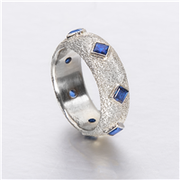Minesweeper Ring in 14K White Gold