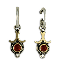 Morning Star Earrings in Garnet