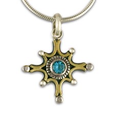 Morning Star Pendant in London Blue Topaz