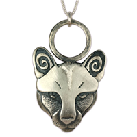 Mountain Lion Pendant in Sterling Silver