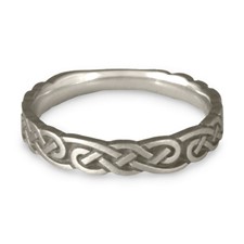 Narrow Borderless Infinity Wedding Ring in Stainless Steel