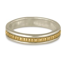 Narrow Bridges Wedding Ring in Two Tone