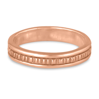 Narrow Bridges Wedding Ring in 14K Rose Gold