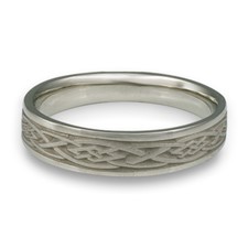 Narrow Celtic Diamond Wedding Ring in Stainless Steel