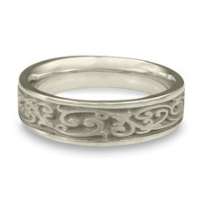 Narrow Continuous Garden Gate Wedding Ring in Platinum