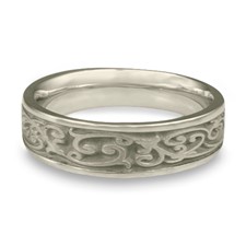 Narrow Continuous Garden Gate Wedding Ring in Stainless Steel