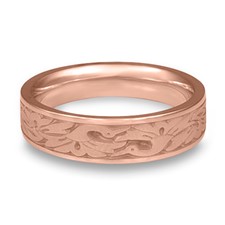 Narrow Cranes Wedding Ring in 14K Rose Gold