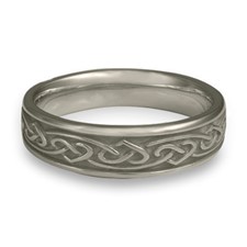 Narrow Heartstrings Wedding Ring in Stainless Steel