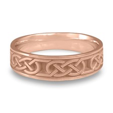 Narrow Love Knot Wedding Ring in 14K Rose Gold