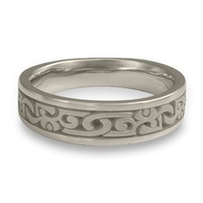 Narrow Luna Wedding Ring in Stainless Steel