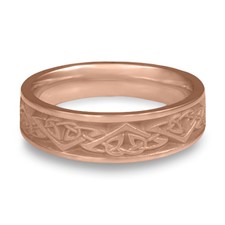 Narrow Monarch Wedding Ring in 14K Rose Gold