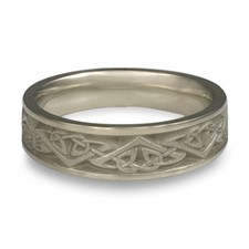 Narrow Monarch Wedding Ring in 14K White Gold