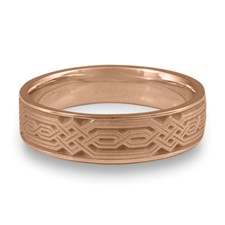 Narrow Persian Wedding Ring in 14K Rose Gold