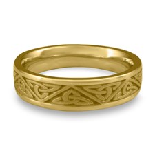 Narrow Trinity Knot Wedding Ring in 18K Yellow Gold