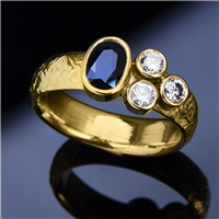 One of a Kind Elwooden Ring in 14K Yellow Gold