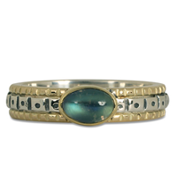 One of a Kind Solaris Moonstone Ring in Two Tone