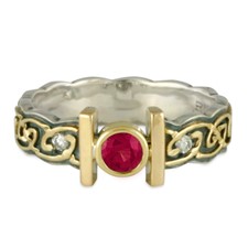 Open Petra Engagement Ring in Ruby