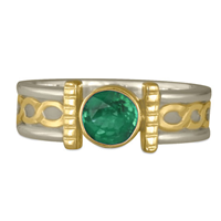 Open Rope Engagement Ring in Emerald