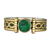 Open Rope Engagement Ring in Emerald