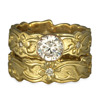 Persephone Bridal Ring Set in 18K Yellow Gold