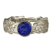 Persephone Engagement Ring with Gems in Sapphire