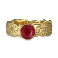 Persephone Engagement Ring with Gems in Ruby