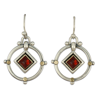 Petey Earrings in Garnet