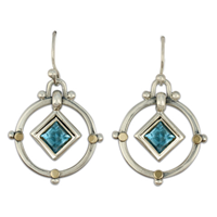 Petey Earrings in Swiss Blue Topaz