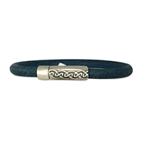 Petra Leather Bracelet in Sterling Silver