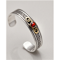Petra Swirl Cuff Bracelet in Two Tone