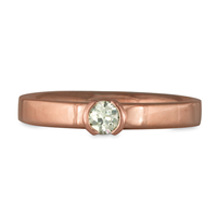 Plana Comfort Fit Engagement Ring in 14K Rose Gold