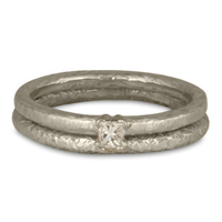 Playa Bridal Ring Set in 14K White Gold