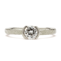 Playa Engagement Ring in 14K White Gold